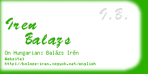 iren balazs business card